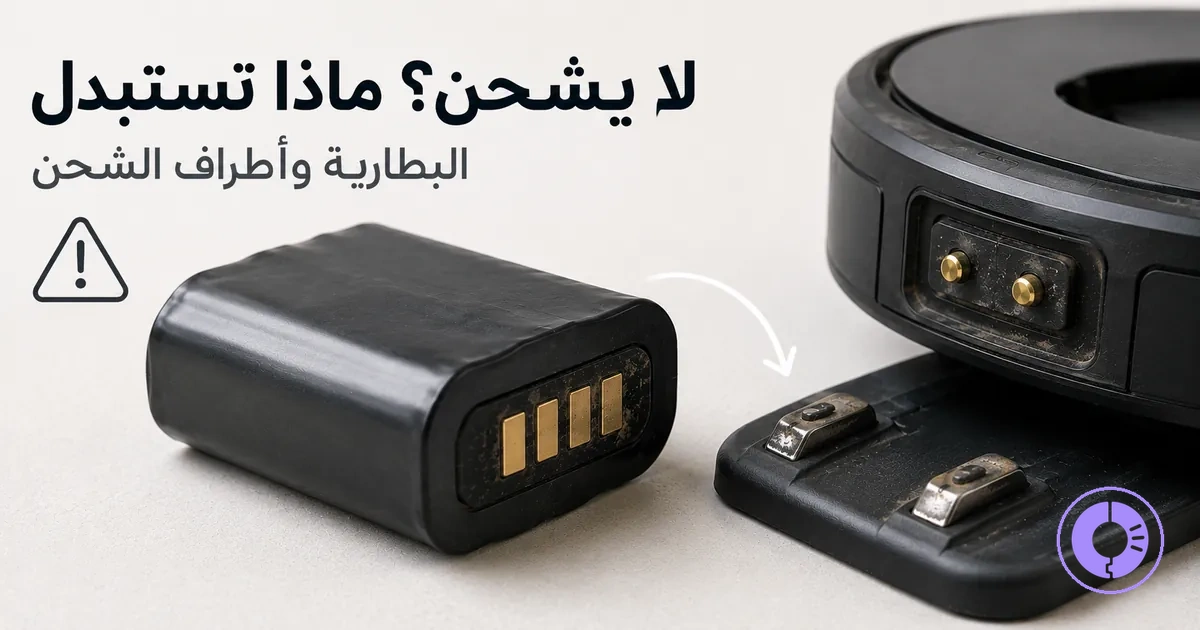 بطارية Roomba وأطراف الشحن كقطع بديلة لمشاكل الشحن