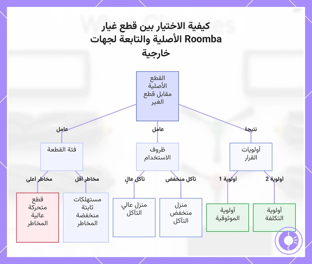 كيفية الاختيار بين قطع غيار Roomba الأصلية والتابعة لجهات خارجية