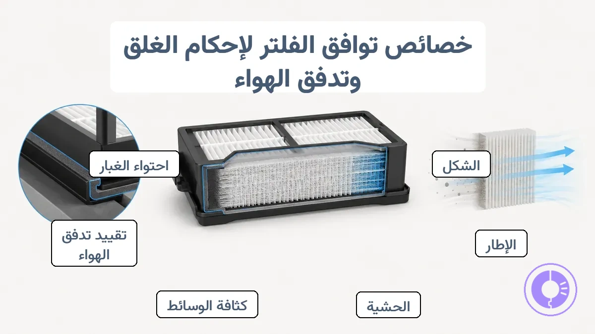 فلتر Roomba مع إطار وهندسة الختم