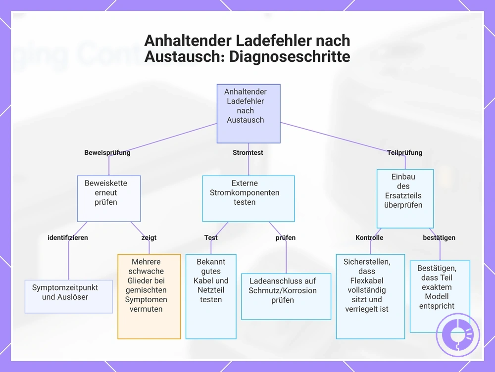 Anhaltender Ladefehler nach Austausch: Diagnoseschritte