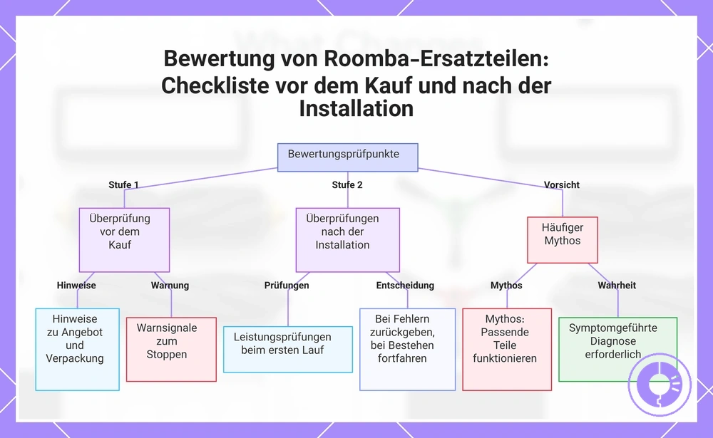Bewertung von Roomba-Ersatzteilen: Checkliste vor dem Kauf und nach der Installation