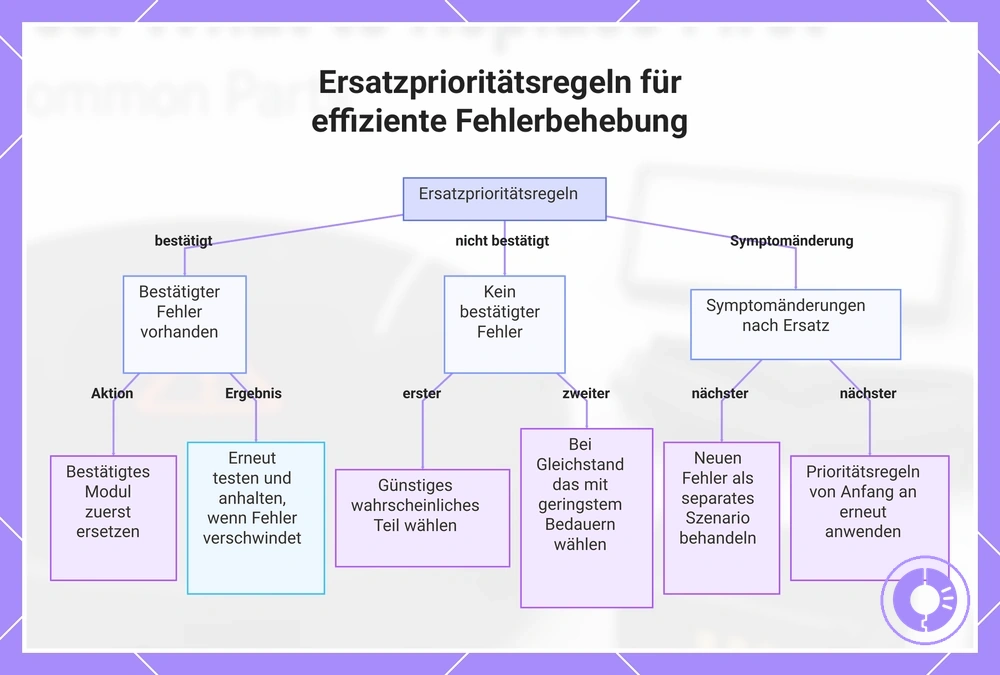 Ersatzprioritätsregeln für effiziente Fehlerbehebung