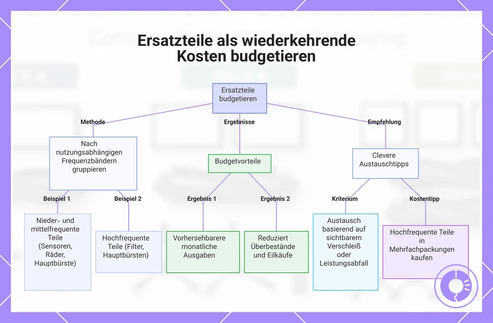Ersatzteile als wiederkehrende Kosten budgetieren