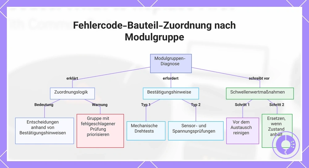 Fehlercode-Bauteil-Zuordnung nach Modulgruppe