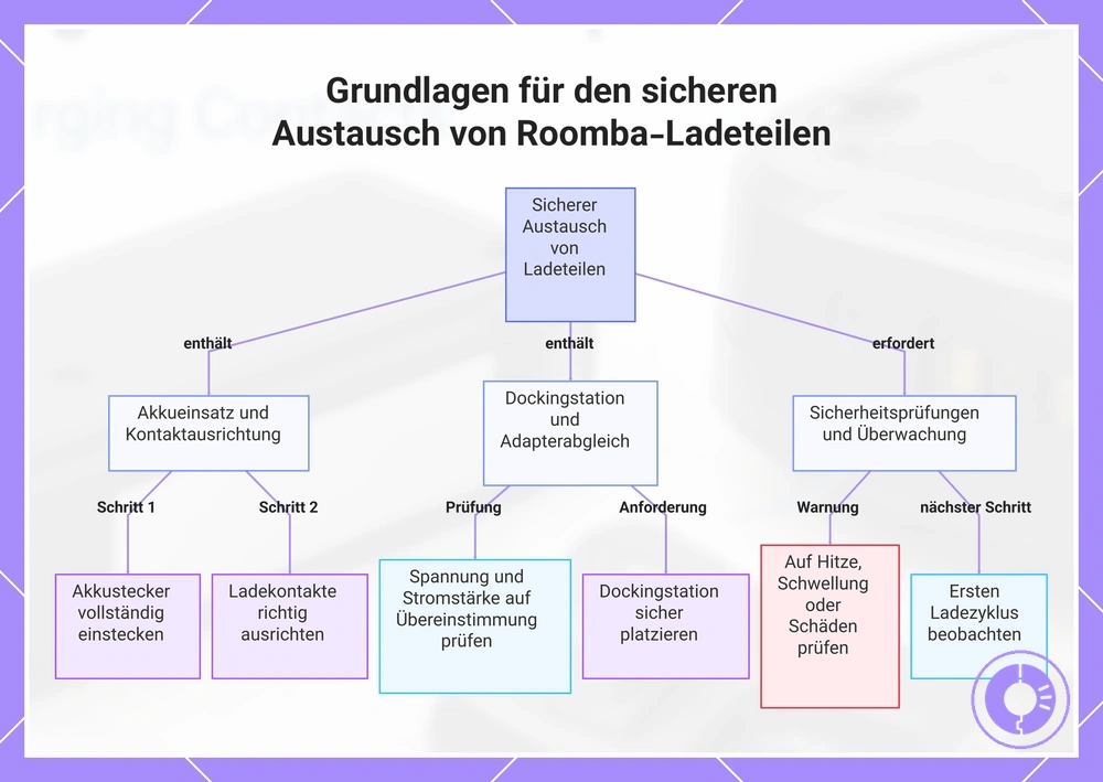 Grundlagen für den sicheren Austausch von Roomba-Ladeteilen