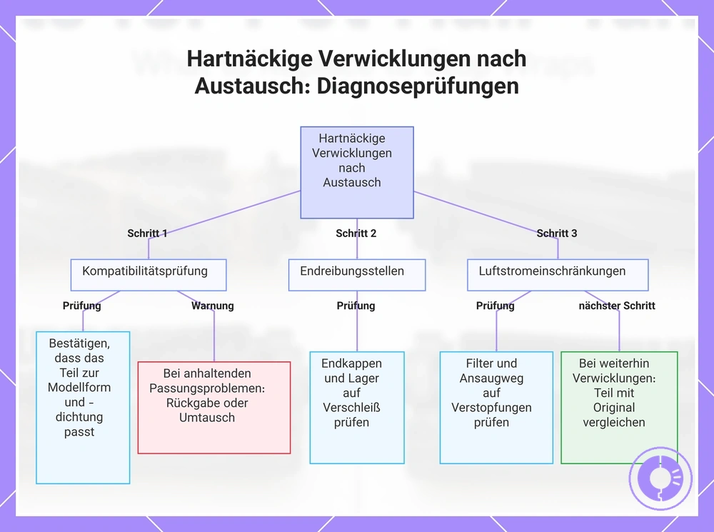 Hartnäckige Verwicklungen nach Austausch: Diagnoseprüfungen