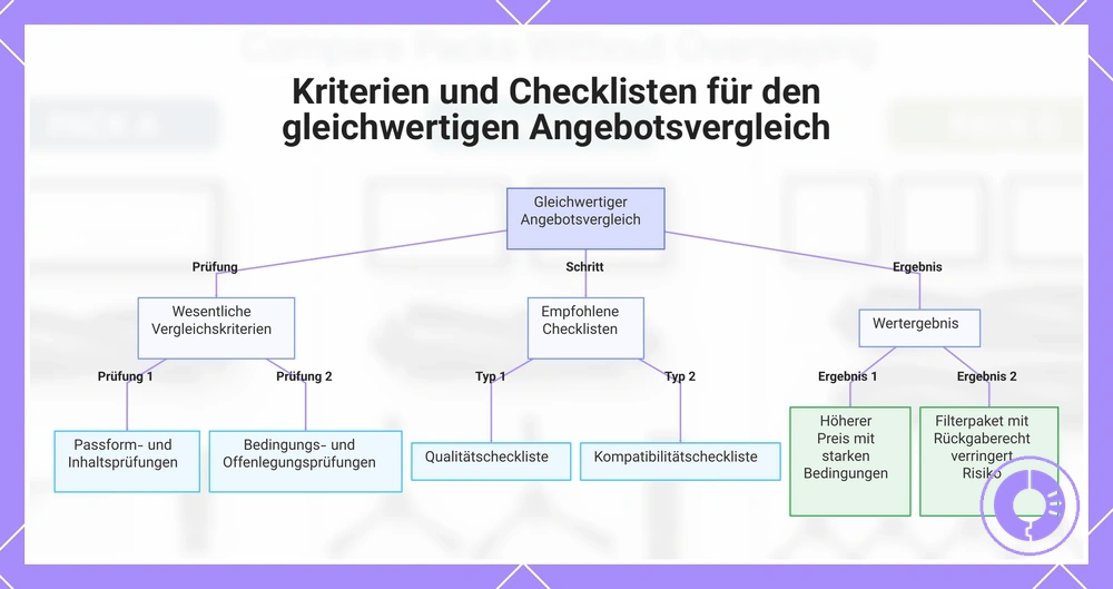 Kriterien und Checklisten für den gleichwertigen Angebotsvergleich