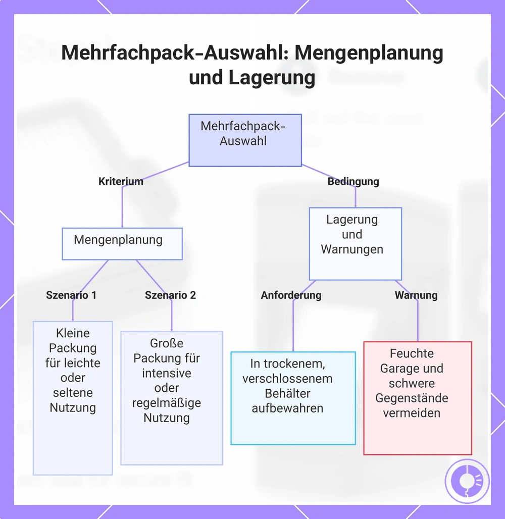 Mehrfachpack-Auswahl: Mengenplanung und Lagerung
