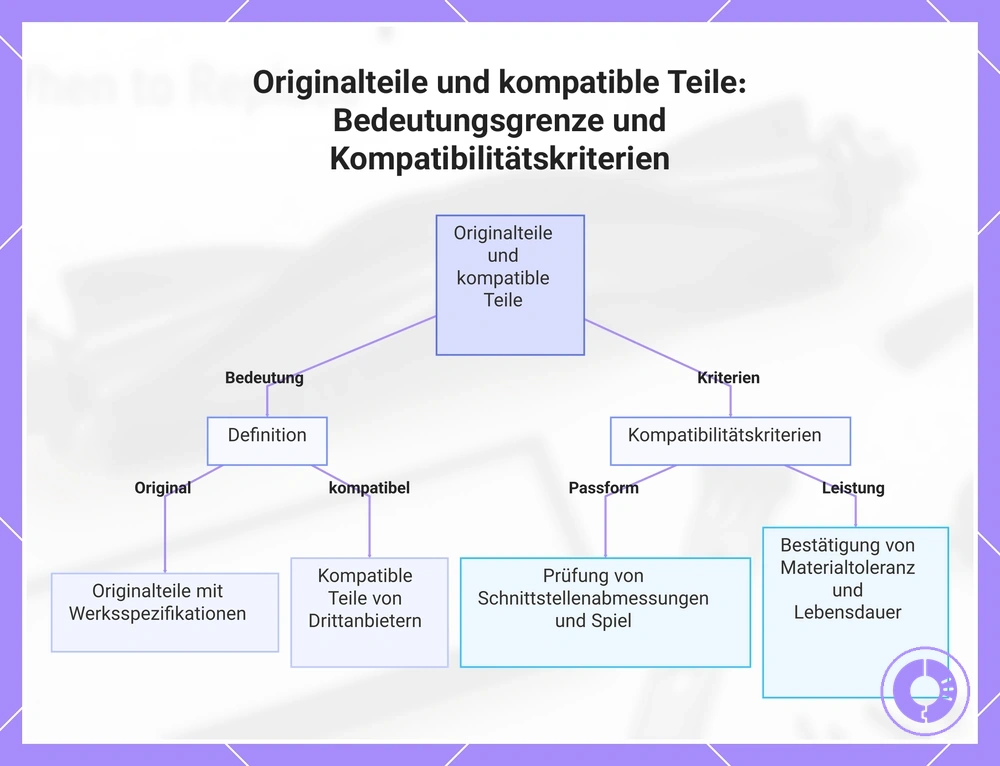 Originalteile und kompatible Teile: Bedeutungsgrenze und Kompatibilitätskriterien
