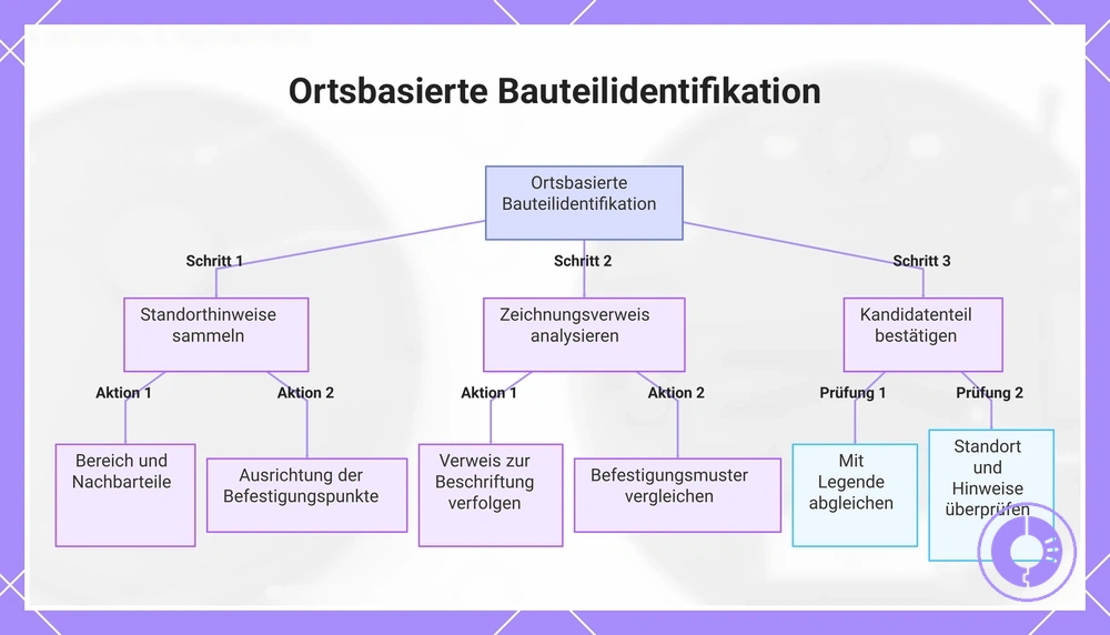 Ortsbasierte Bauteilidentifikation