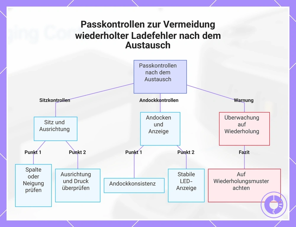 Passkontrollen zur Vermeidung wiederholter Ladefehler nach dem Austausch