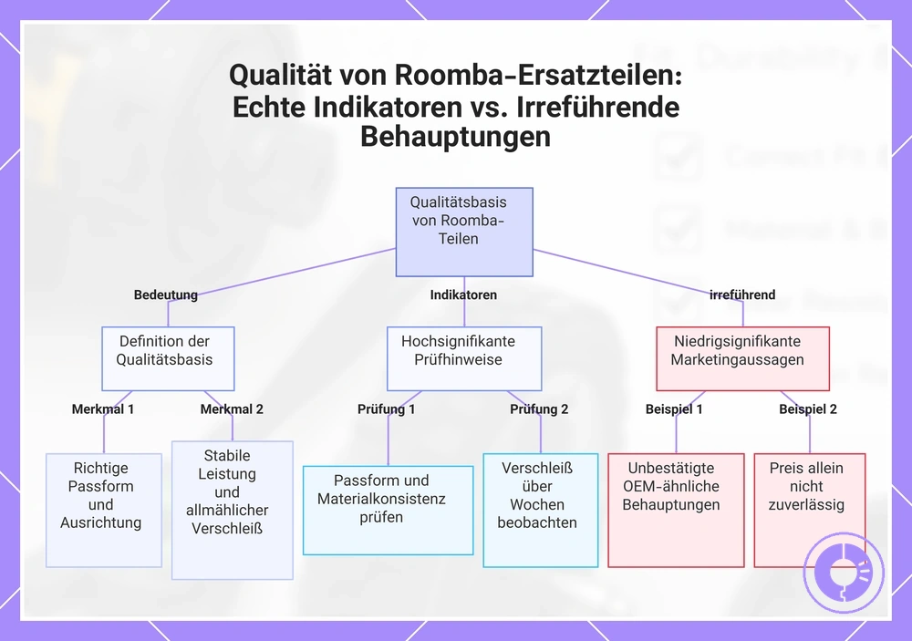 Qualität von Roomba-Ersatzteilen: Echte Indikatoren vs. Irreführende Behauptungen