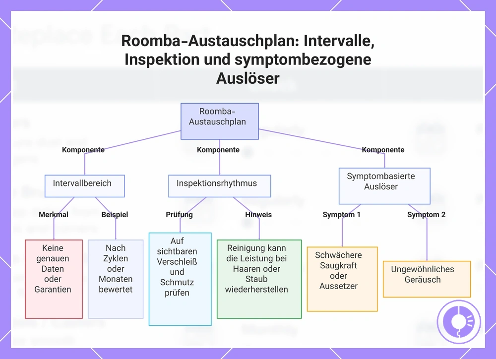 Roomba-Austauschplan: Intervalle, Inspektion und symptombezogene Auslöser