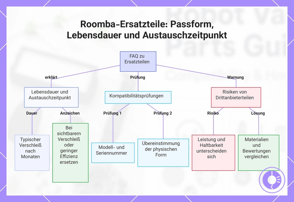 Roomba-Ersatzteile: Passform, Lebensdauer und Austauschzeitpunkt