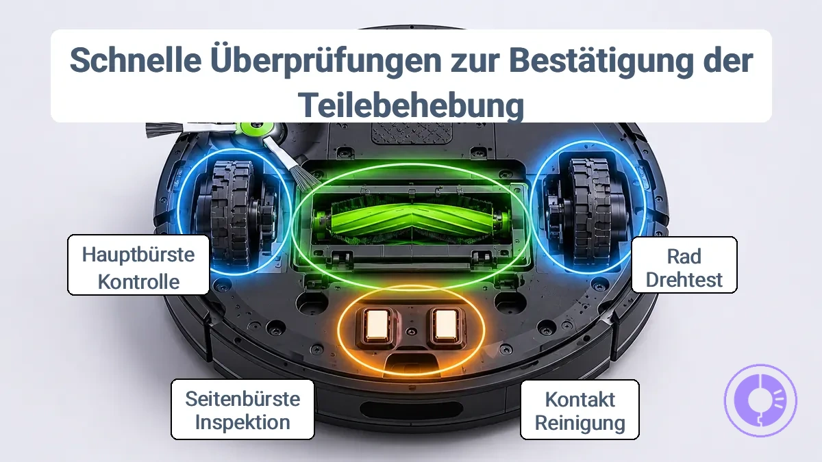 Schnellprüfungen zur Bestätigung einer Teilebehebung