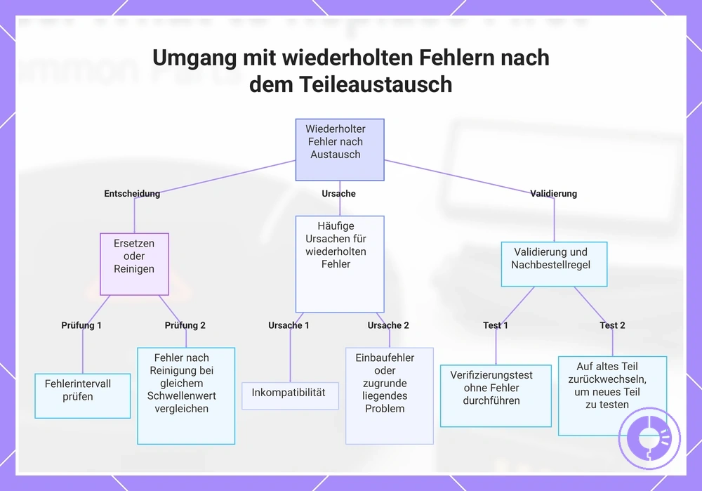 Umgang mit wiederholten Fehlern nach dem Teileaustausch