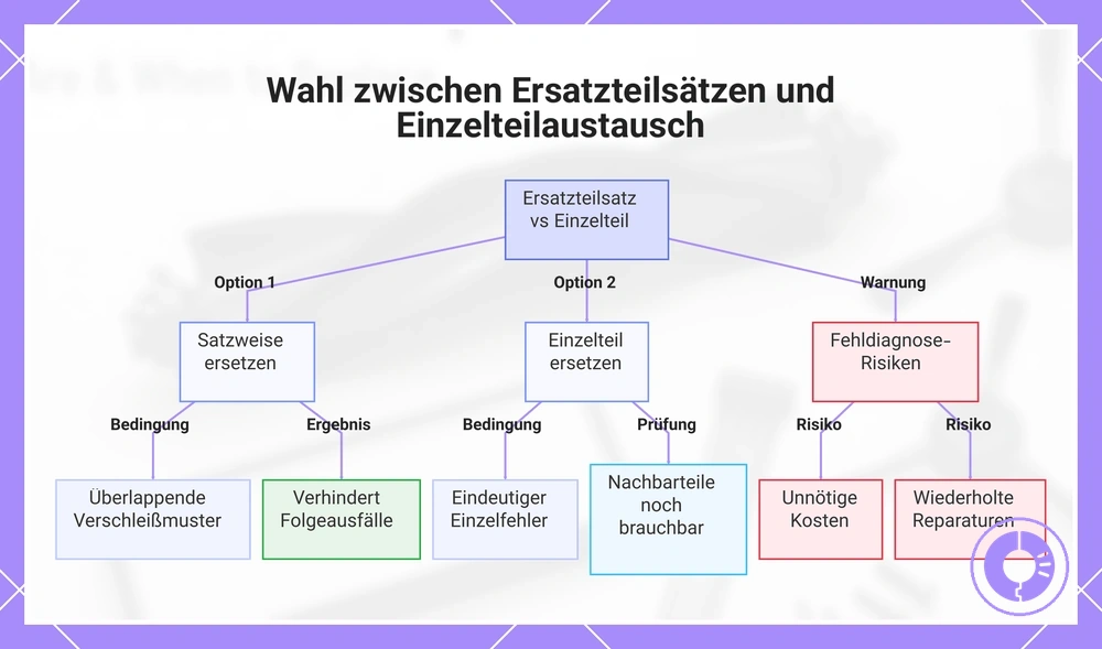Wahl zwischen Ersatzteilsätzen und Einzelteilaustausch