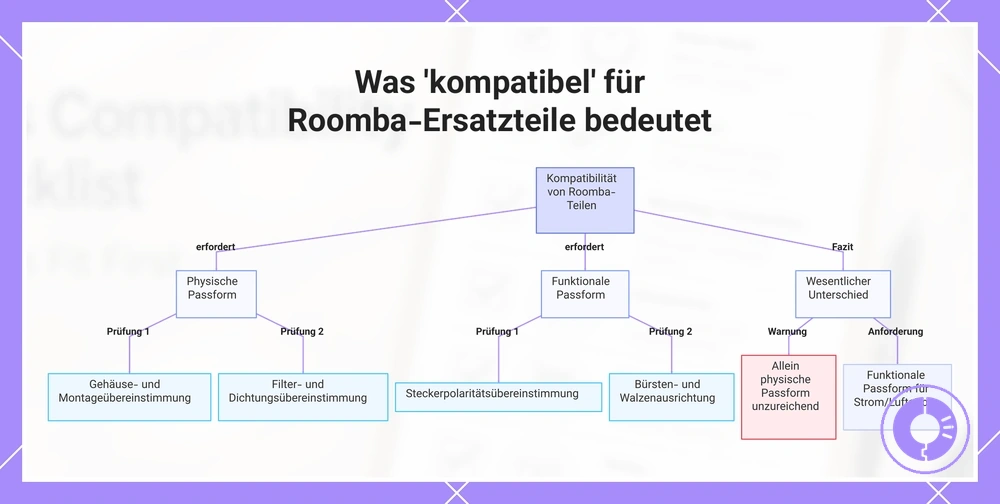 Was 'kompatibel' für Roomba-Ersatzteile bedeutet