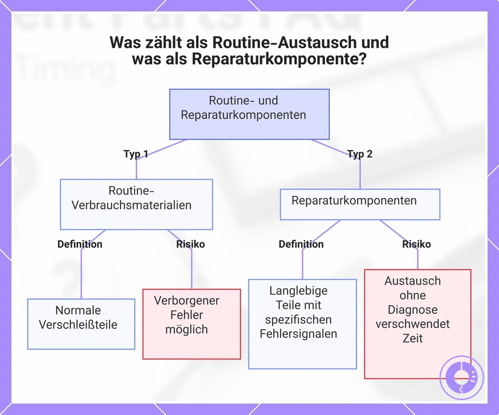 Was zählt als Routine-Austausch und was als Reparaturkomponente?
