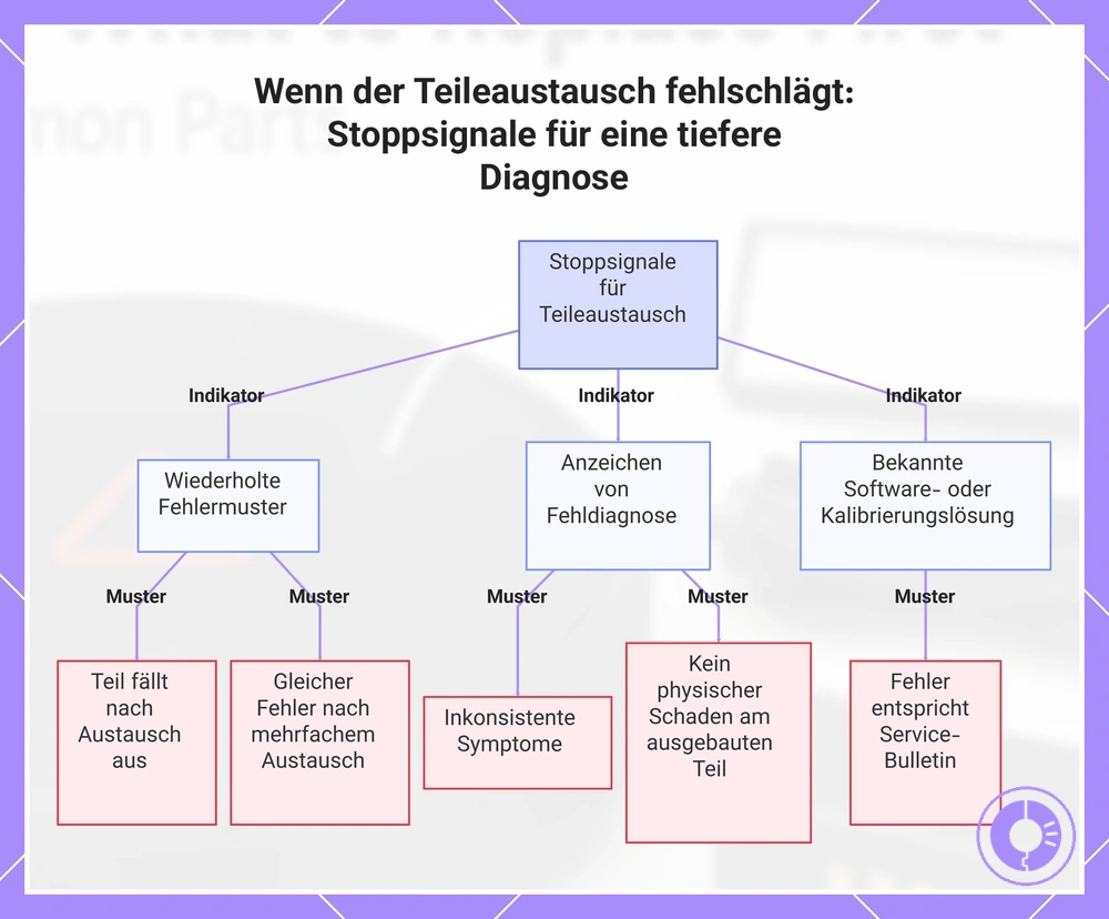 Wenn der Teileaustausch fehlschlägt: Stoppsignale für eine tiefere Diagnose
