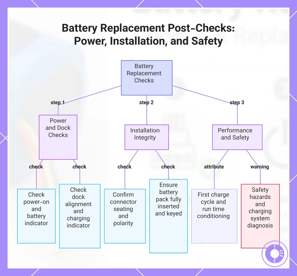 Battery Replacement Post-Checks: Power, Installation, and Safety