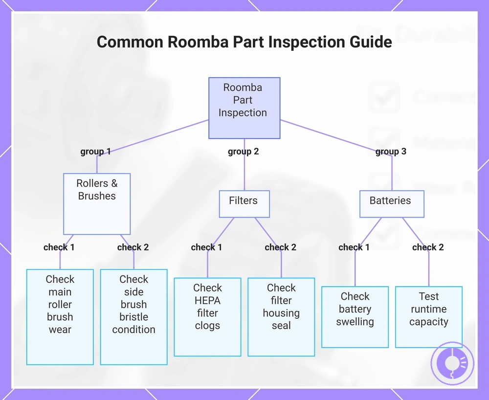 Common Roomba Part Inspection Guide
