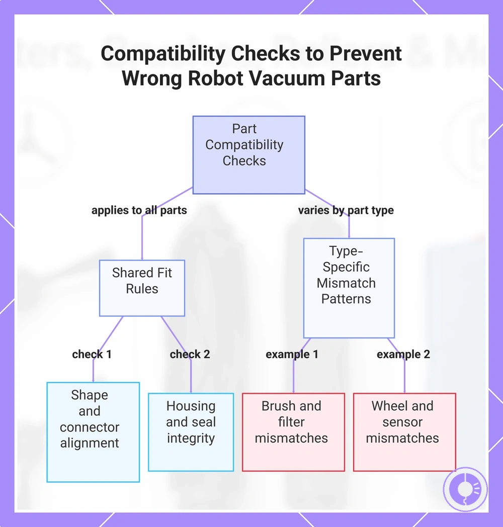 Compatibility Checks to Prevent Wrong Robot Vacuum Parts