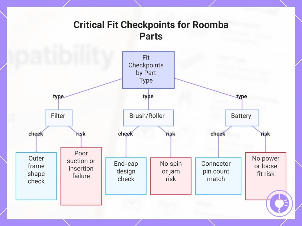Critical Fit Checkpoints for Roomba Parts