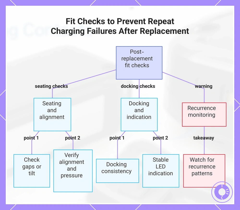 Fit Checks to Prevent Repeat Charging Failures After Replacement