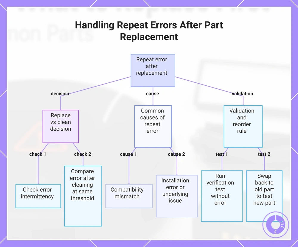Handling Repeat Errors After Part Replacement