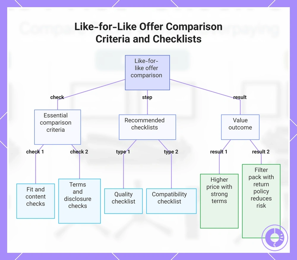 Like-for-Like Offer Comparison Criteria and Checklists