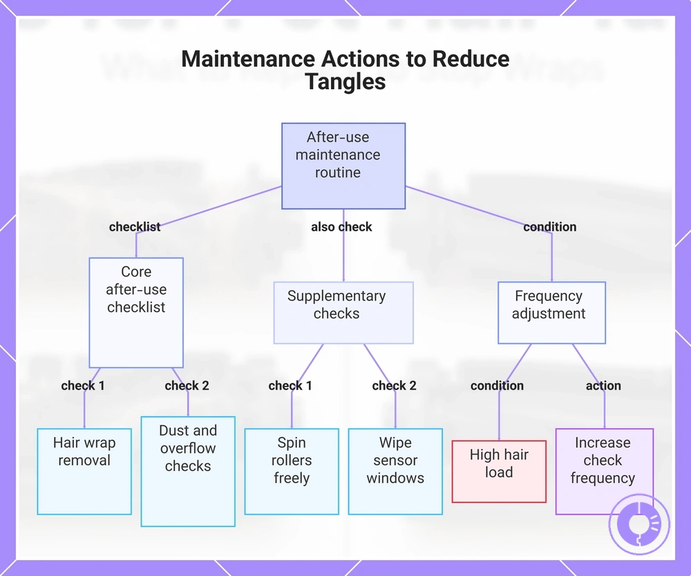 Maintenance Actions to Reduce Tangles