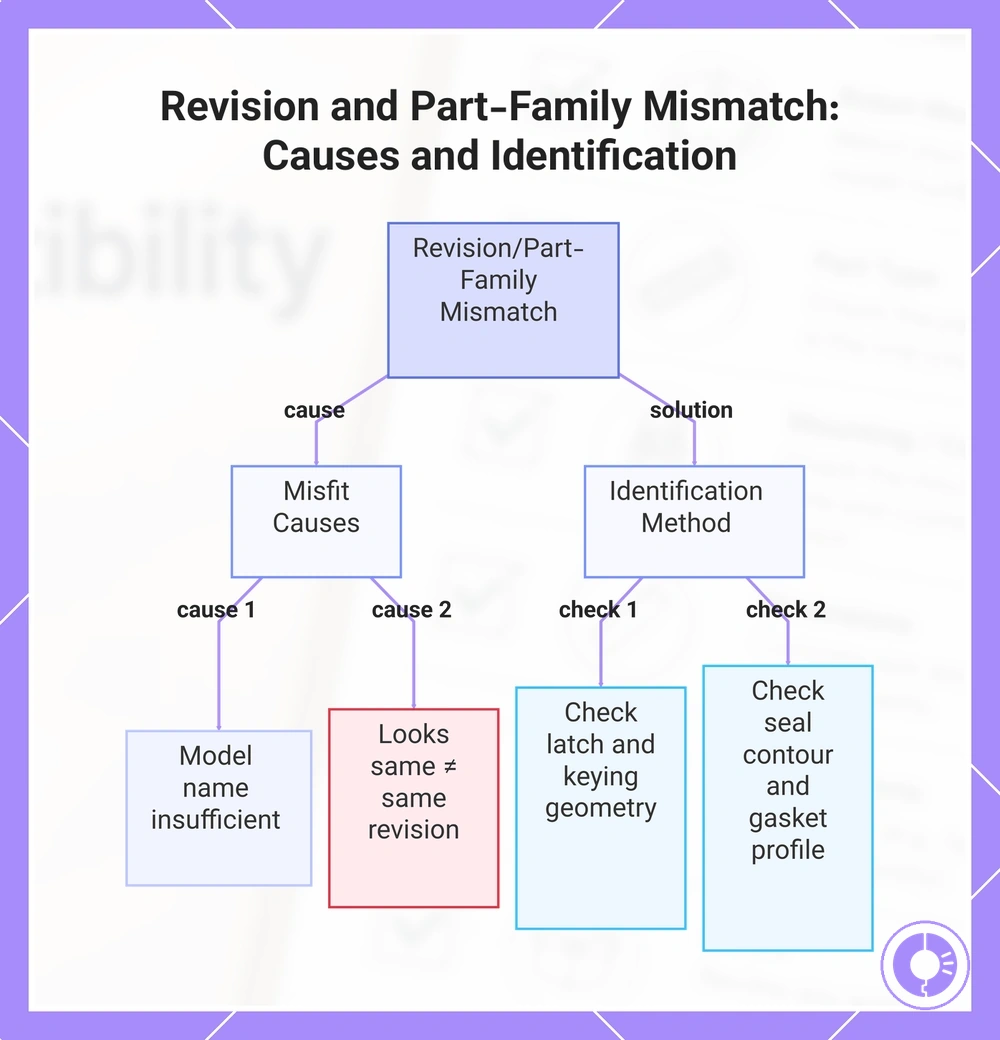 Revision and Part-Family Mismatch: Causes and Identification