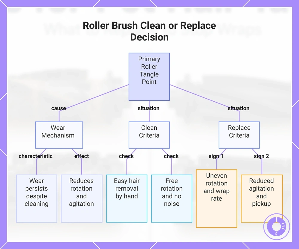 Roller Brush Clean or Replace Decision