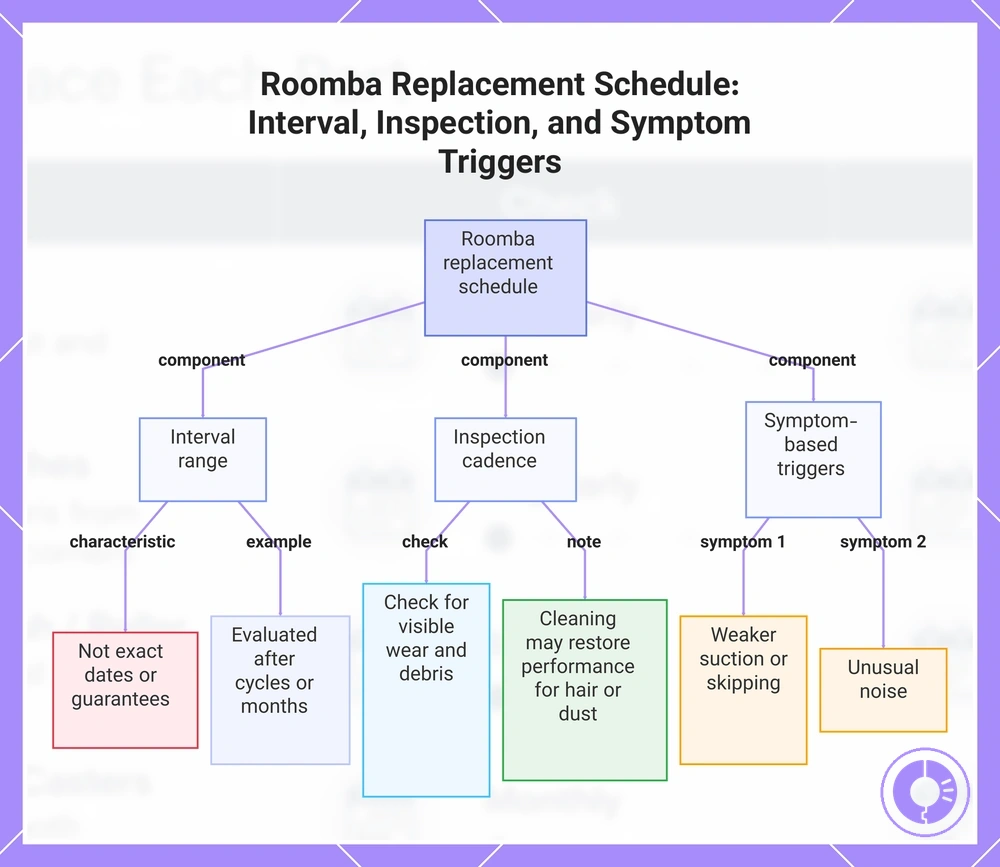 Roomba Replacement Schedule: Interval, Inspection, and Symptom Triggers