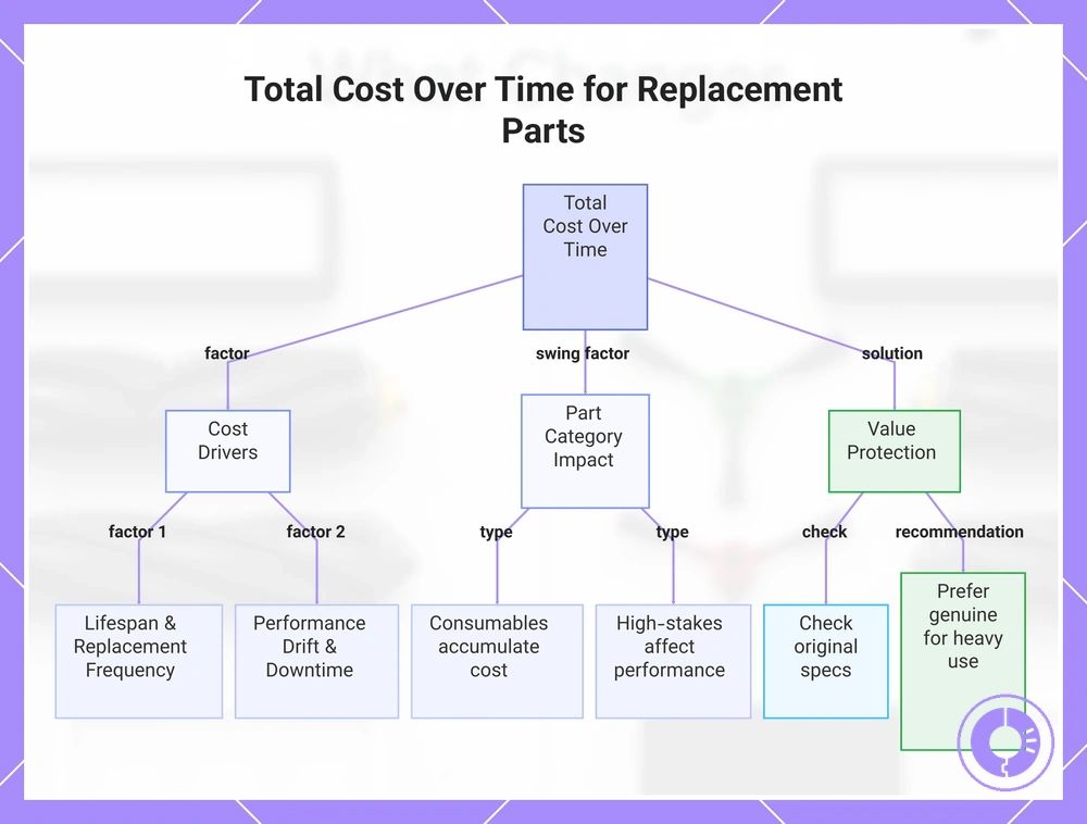Total Cost Over Time for Replacement Parts