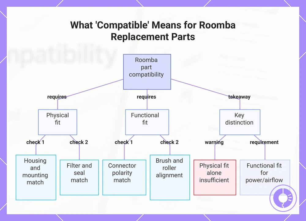 What 'Compatible' Means for Roomba Replacement Parts