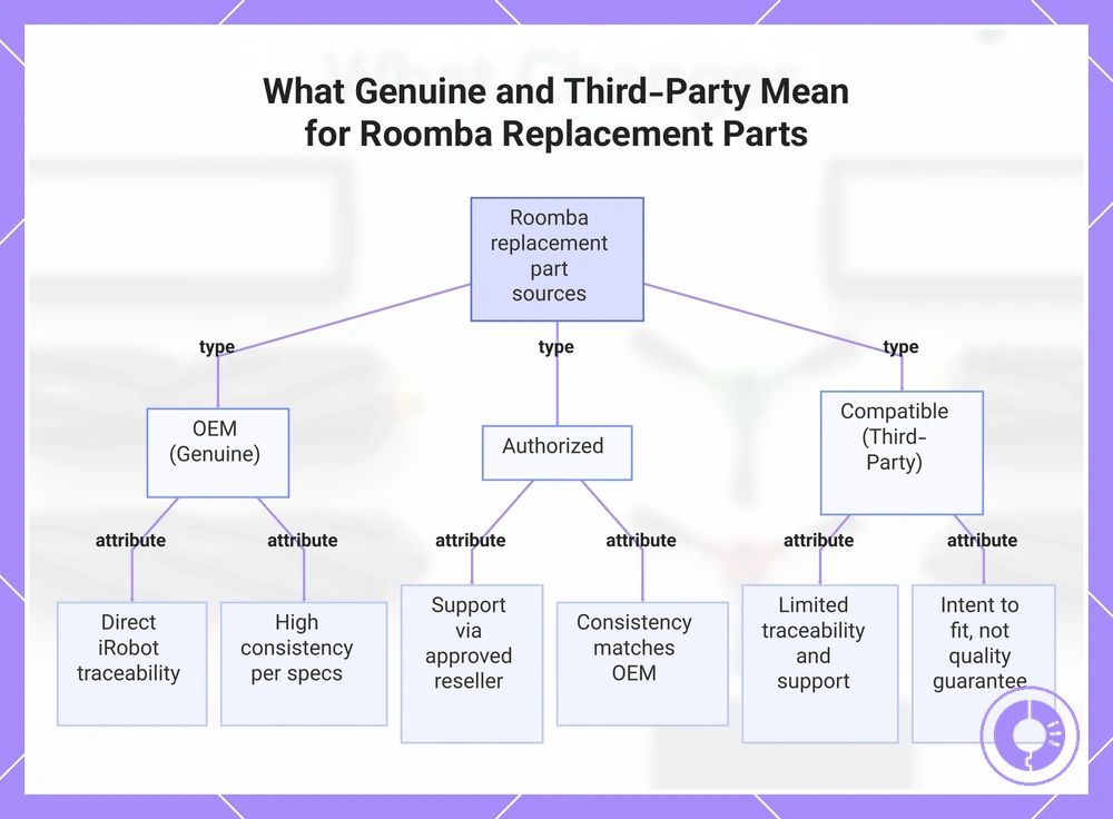 What Genuine and Third-Party Mean for Roomba Replacement Parts