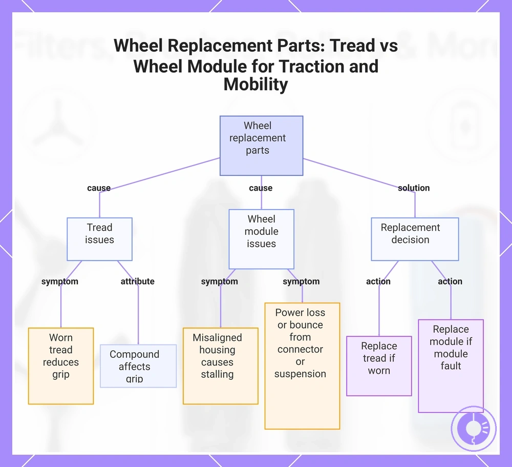 Wheel Replacement Parts: Tread vs Wheel Module for Traction and Mobility