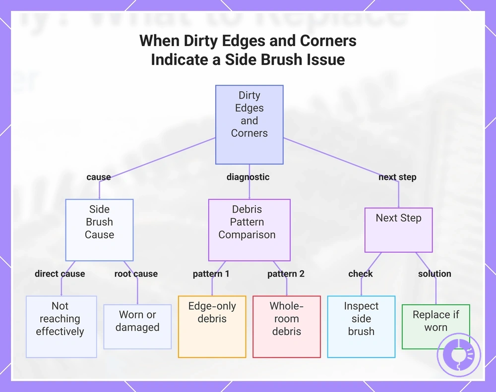 When Dirty Edges and Corners Indicate a Side Brush Issue