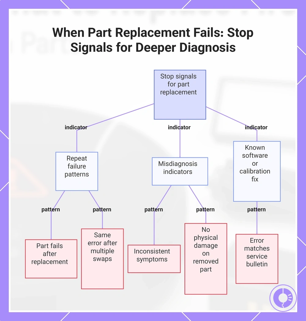 When Part Replacement Fails: Stop Signals for Deeper Diagnosis