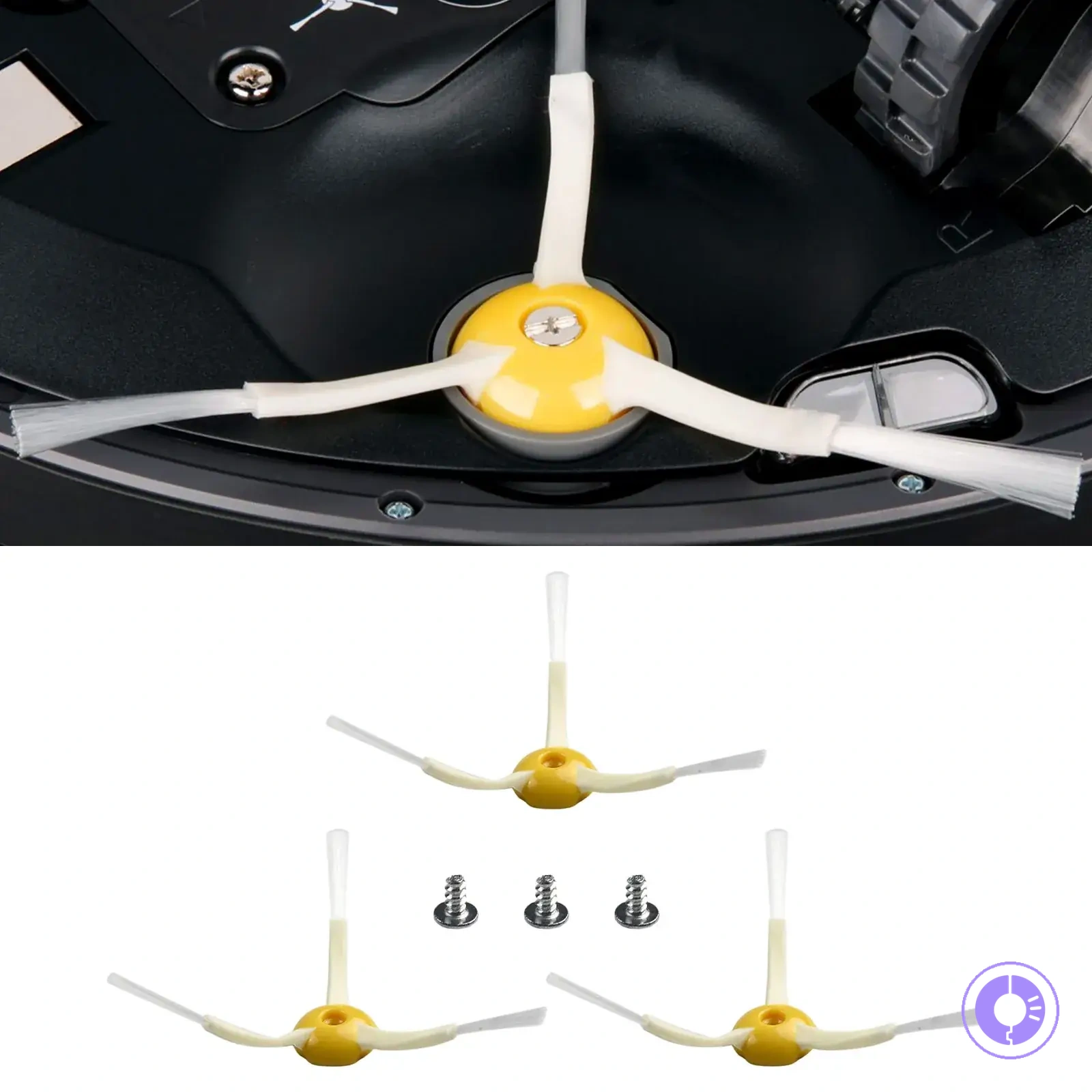 Kit de 3 cepillos laterales para Roomba