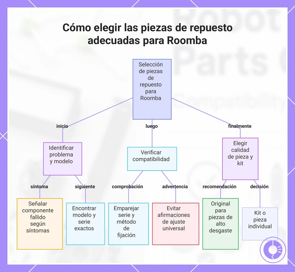 Cómo elegir las piezas de repuesto adecuadas para Roomba
