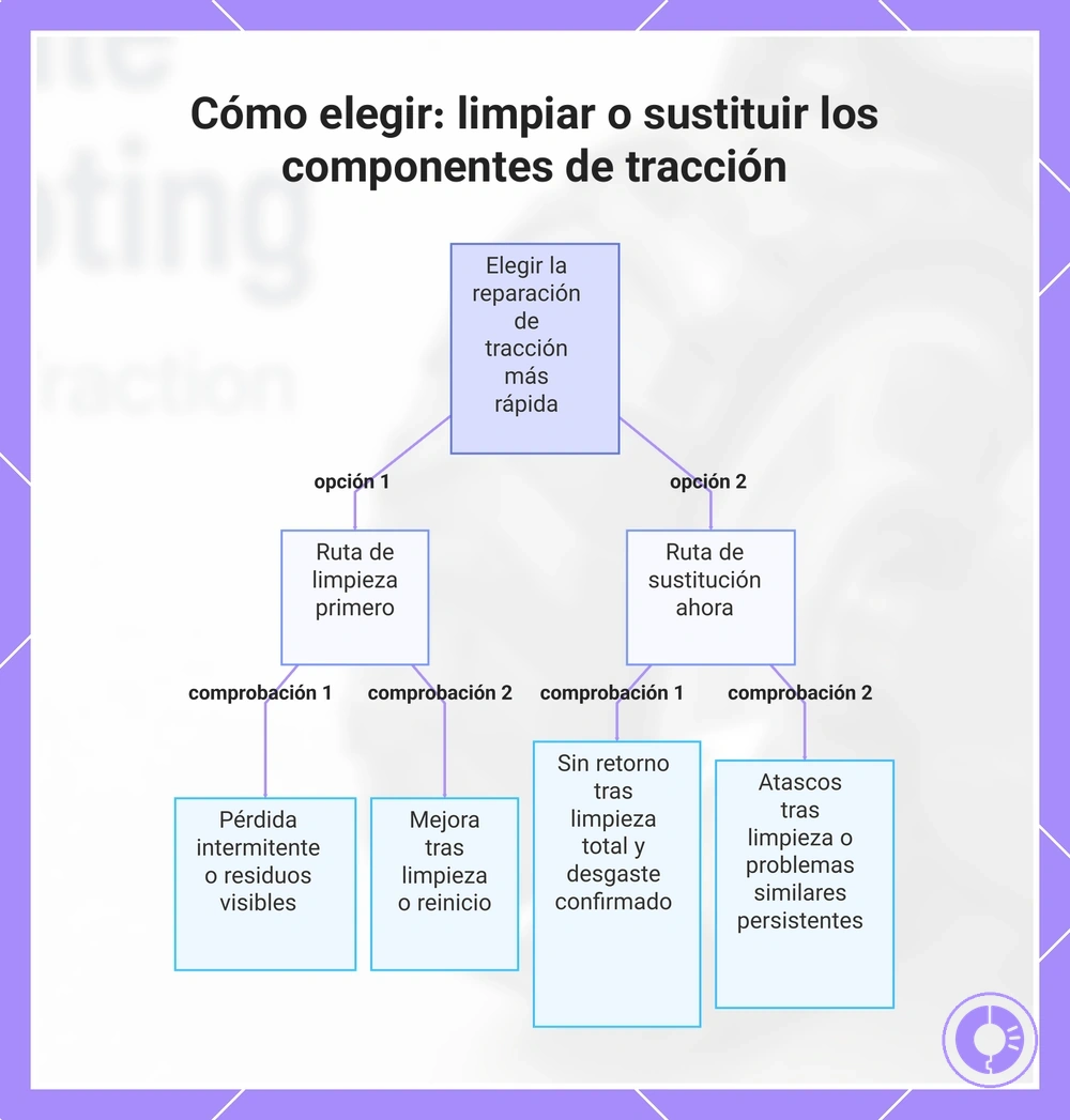 Cómo elegir: limpiar o sustituir los componentes de tracción
