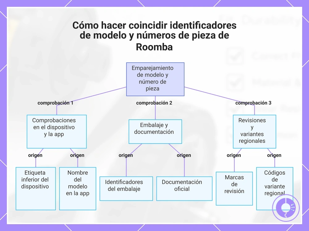 Cómo hacer coincidir identificadores de modelo y números de pieza de Roomba