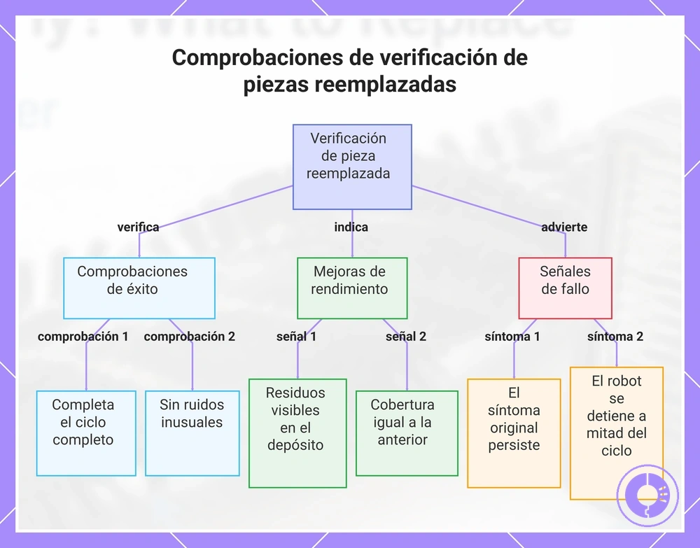 Comprobaciones de verificación de piezas reemplazadas
