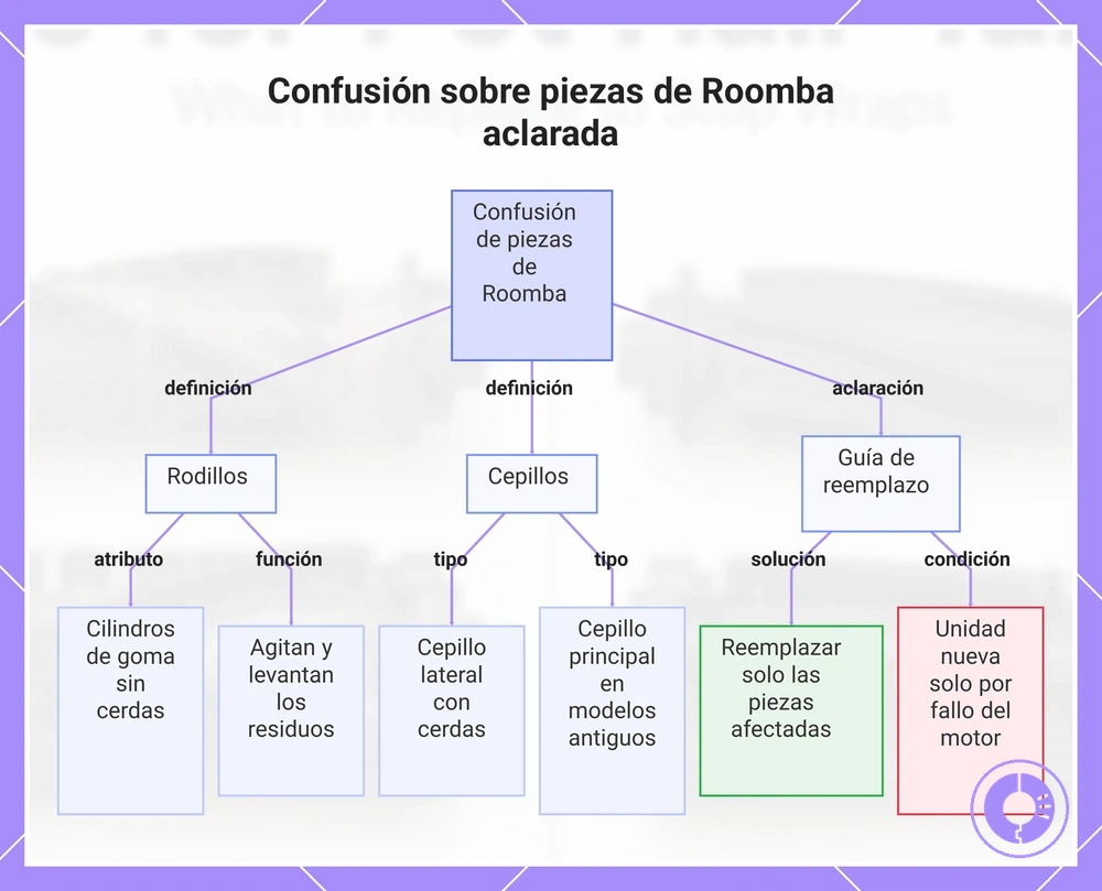 Confusión sobre piezas de Roomba aclarada
