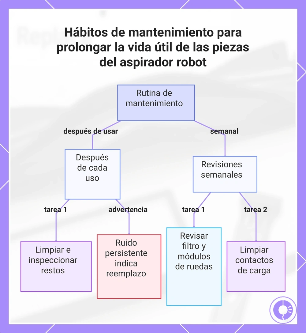 Hábitos de mantenimiento para prolongar la vida útil de las piezas del aspirador robot