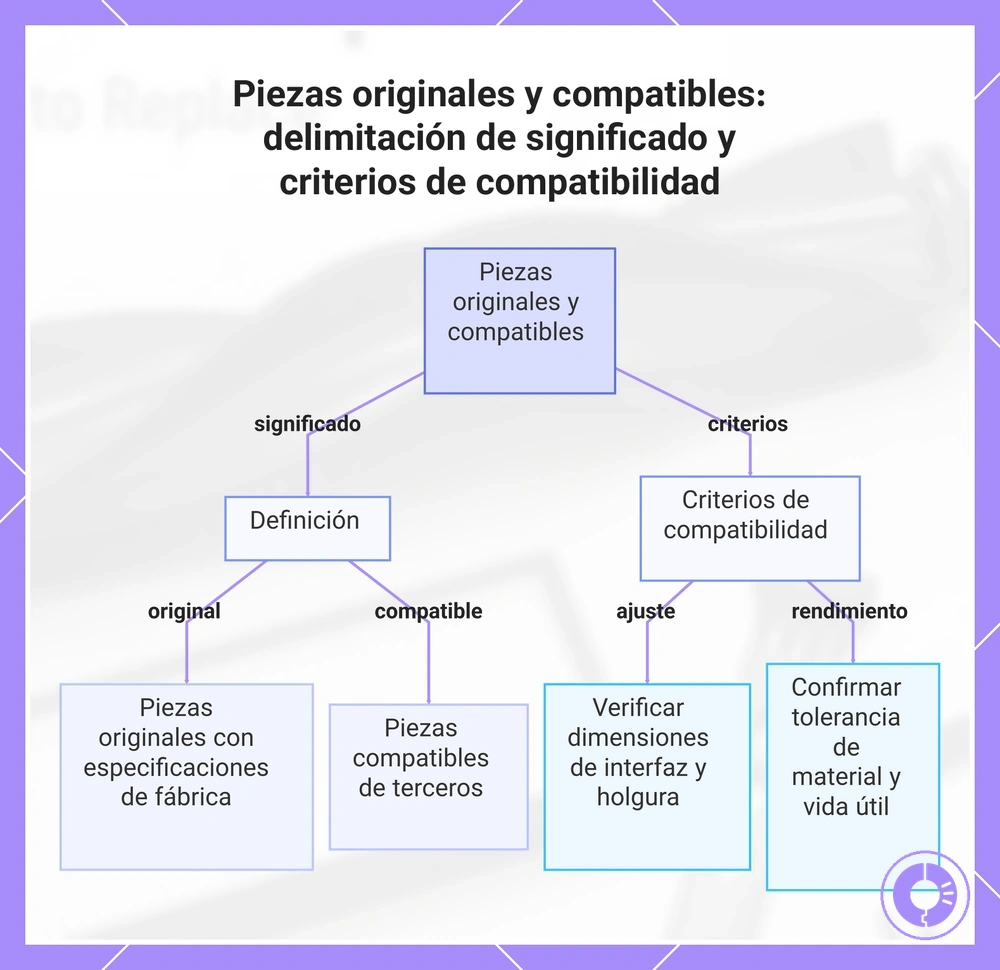 Piezas originales y compatibles: delimitación de significado y criterios de compatibilidad