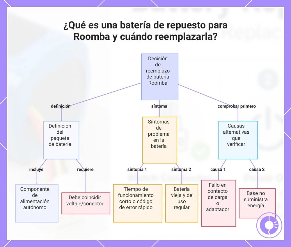 ¿Qué es una batería de repuesto para Roomba y cuándo reemplazarla?